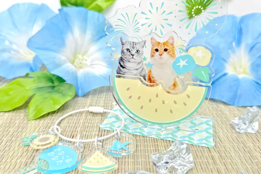 写真を使った夏のアクリルスタンド